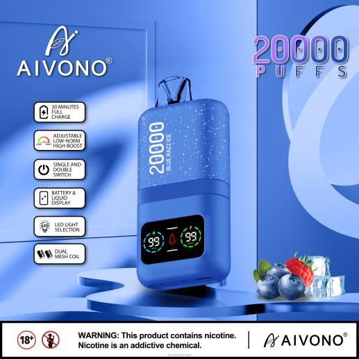 קרח כחול razz Aivono AIM magic 20000 6D2279 | Aivono יִשְׂרָאֵל